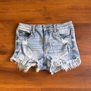 Studio Blue Distressed Denim Shorts - 28
